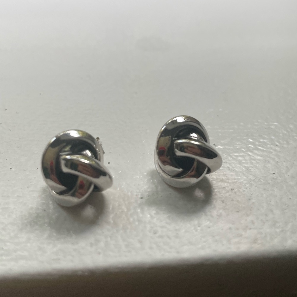 Tiffany & co twist knot vintage silver earrings